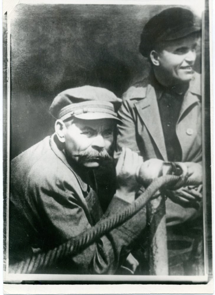 Фото. А.М.Горький и С.М.Киров на Балтийском заводе. Ленинград. 1929