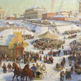 «Масленица в Казани в 1883 году». Ф.Халиков. Холст, масло. Казань, 1996