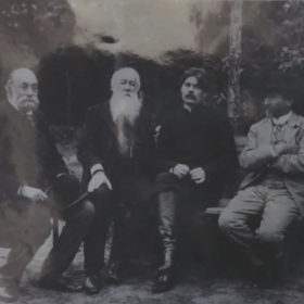 А.М. Горький и др. в гостях у И.Е. Репина. Куоккала. 1905